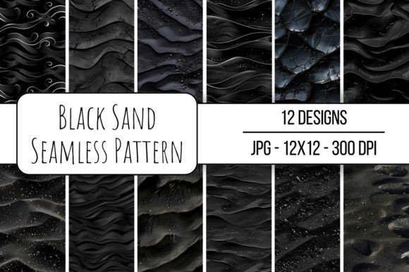 Black Sand Seamless Pattern: Elevating Digital Design with High-Quality Textures