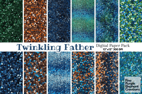 Chunky Father’s Day Glitter Blue Green