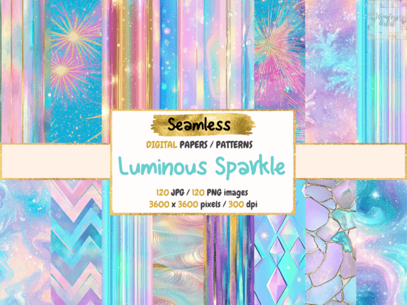 Luminous Sparkle Seamless Digital Papers