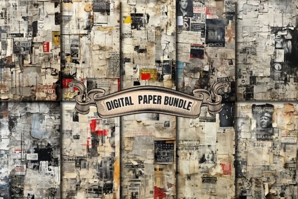Old Newspaper Digital Paper