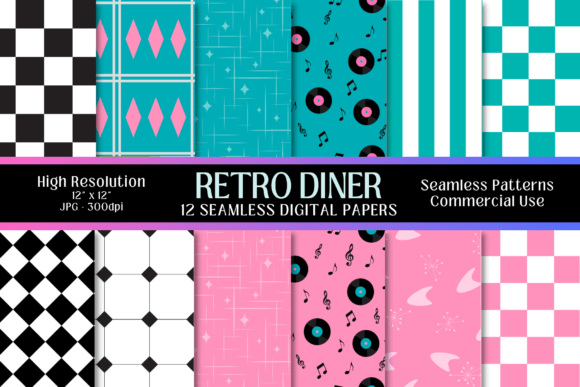 Reviving Mid-Century Charm: The Strategic Value of Retro Diner Digital Paper in Modern Design Workflows