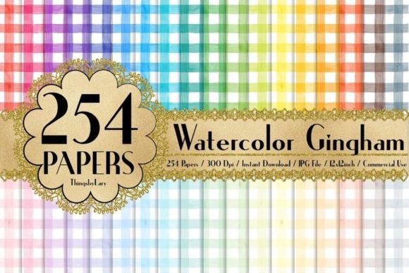 Seamless Watercolor Gingham Papers: A Comprehensive Guide to Digital Design Assets