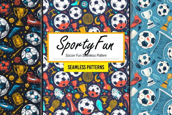 Soccer Fun Seamless Pattern Artwork