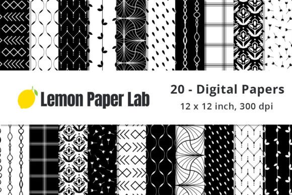 The Art of Monochrome: Elevating Your Creative Projects with Black and White Geometric Digital Papers
