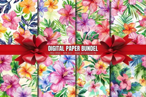 Tropical Hawaii Digital Papers: A Creative Resource for Modern Designers