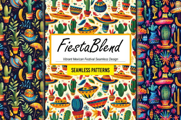 Vibrant Mexican Festival Seamless Design