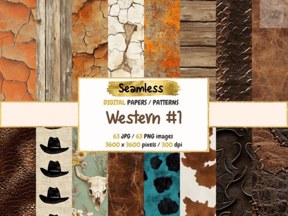 Western 1 Seamless Digital Paper: Bridging Nostalgia and Modern Design