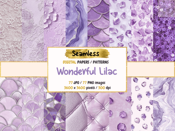 Wonderful Lilac Seamless Digital Paper