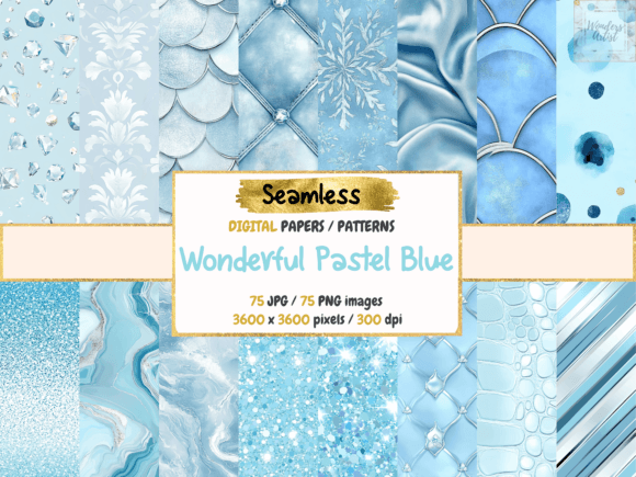 Wonderful Pastel Blue Digital Papers: A Strategic Asset for Calm, Cohesive Branding
