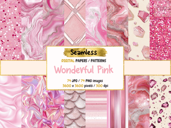 Wonderful Pink Seamless Digital Papers