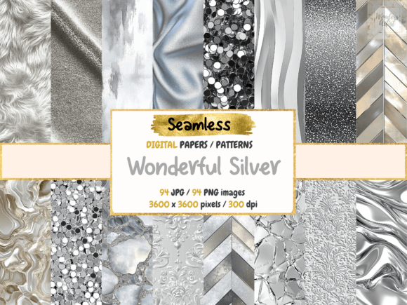 Wonderful Silver Seamless Digital Papers