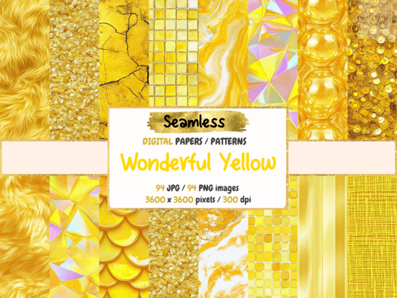 Wonderful Yellow Seamless Digital Papers